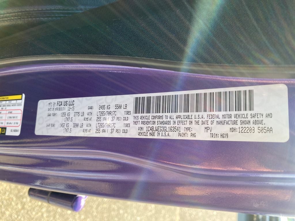 2016 Jeep Wrangler Unlimited Backcountry