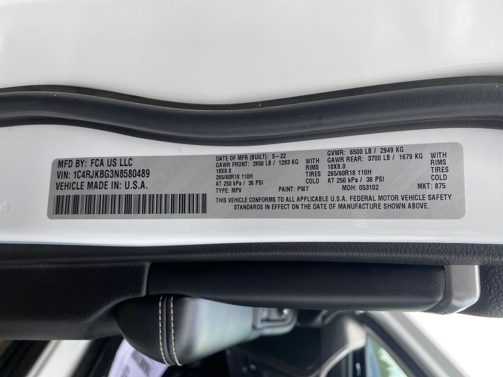 2022 Jeep Grand Cherokee L Limited 4x4