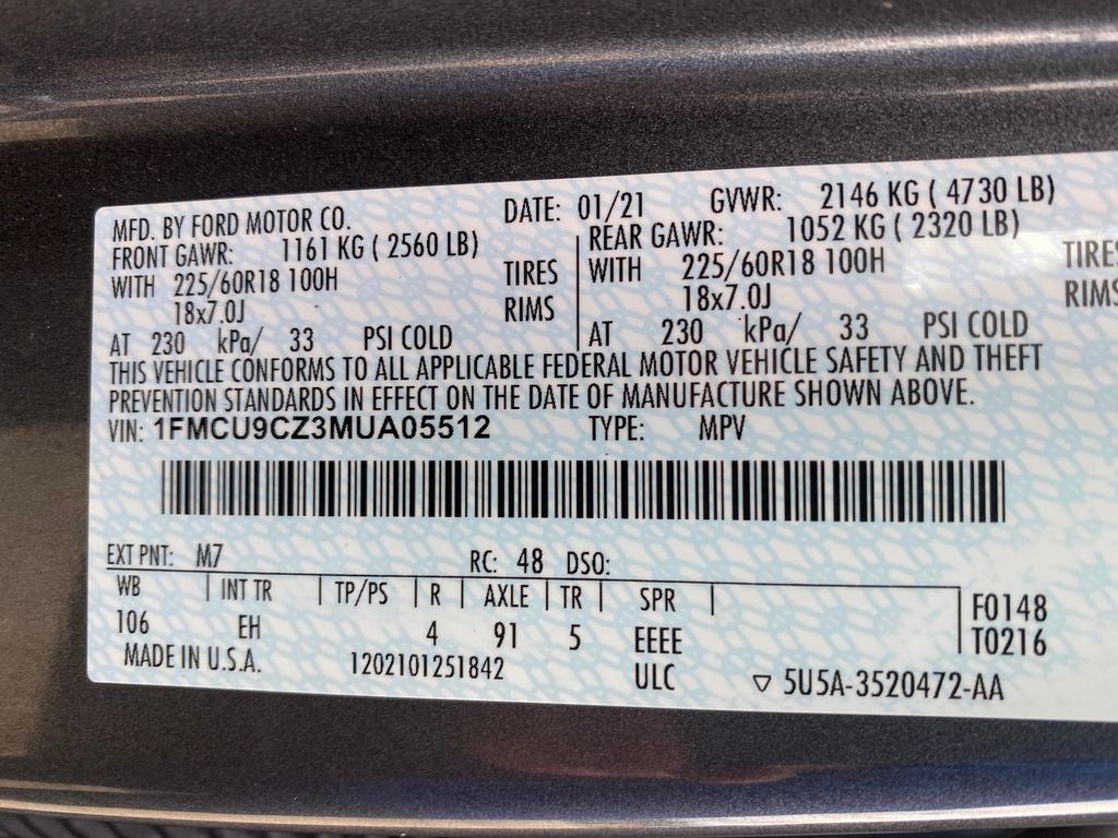 2021 Ford Escape SEL Hybrid