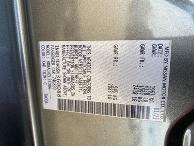 2025 Nissan Altima SV FWD