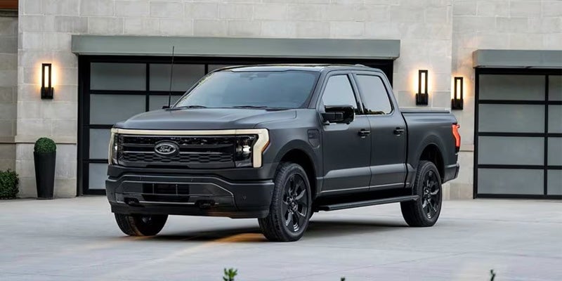 The exterior design of the f-150 lightning.