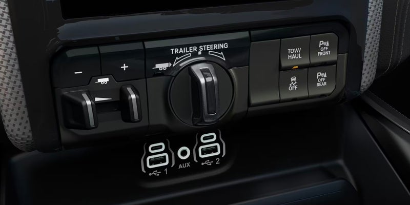 The charging spots in the ram 3500.