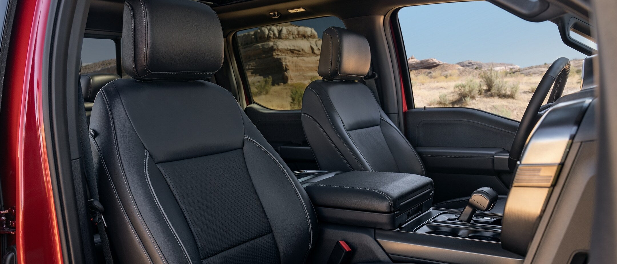 The interior design of a ford f-150.