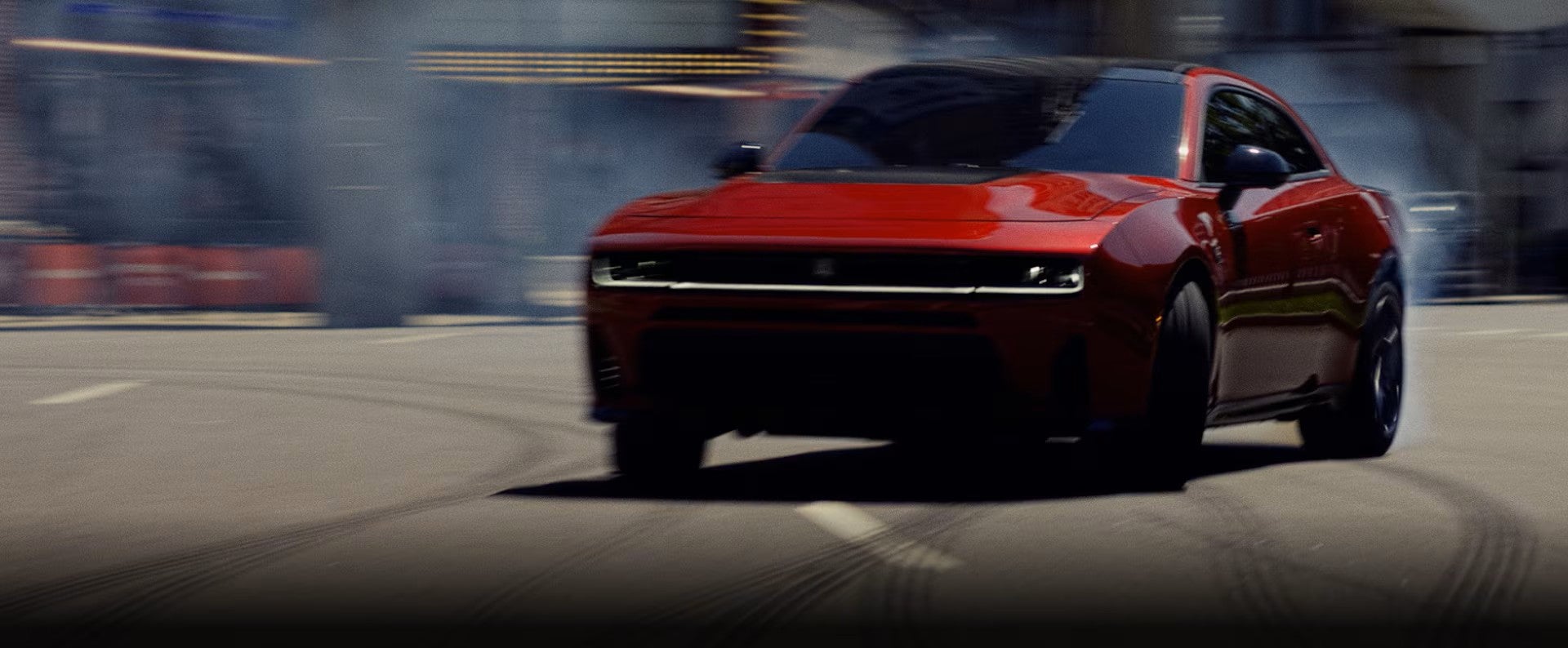 two new 2026 dodge charger's parked on a road