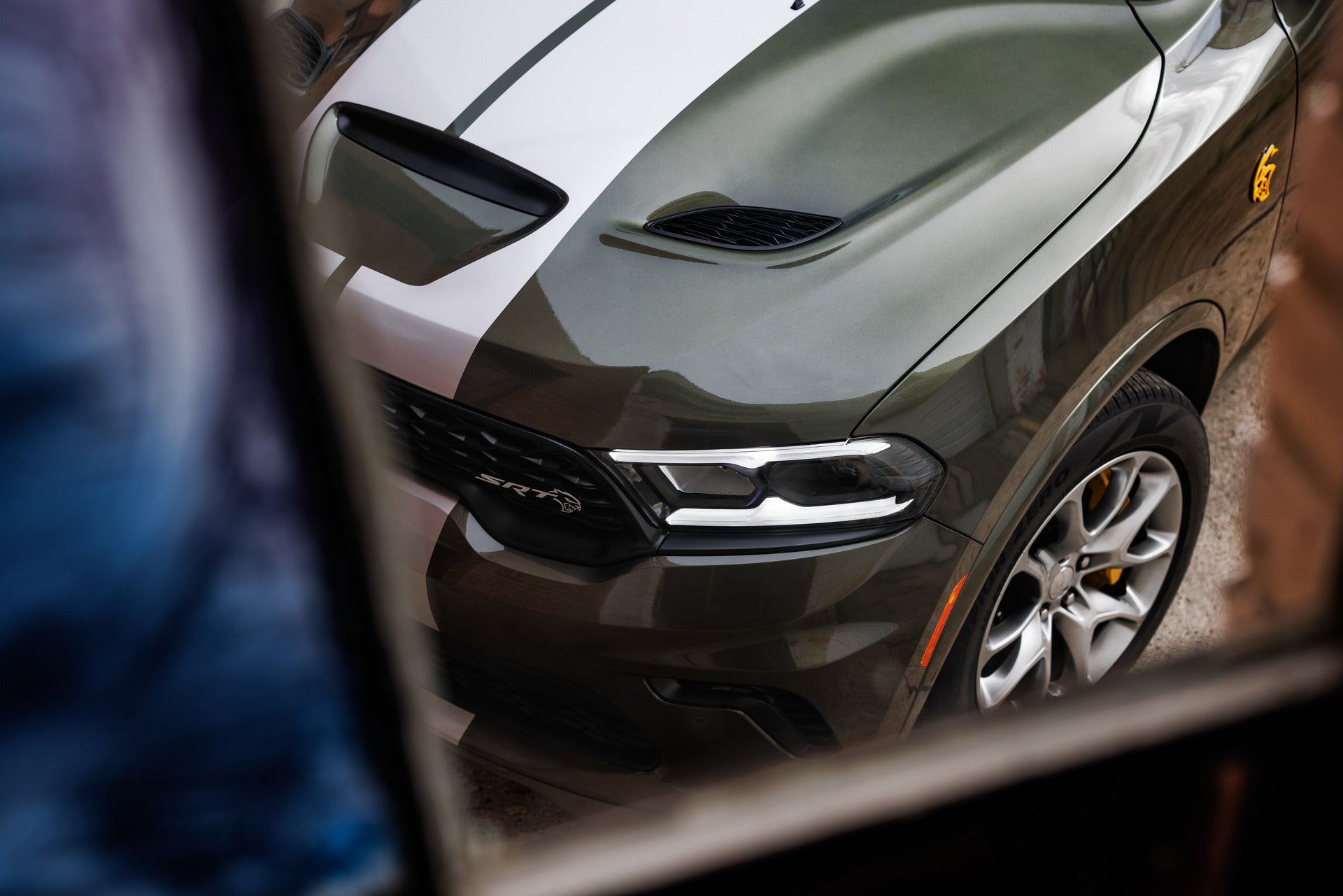 a downwards exterior view of the 2026 Dodge Durango front end