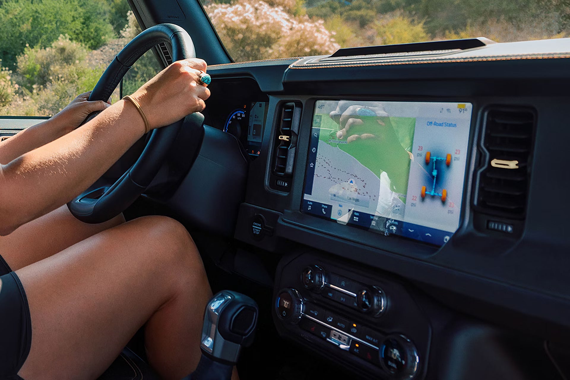 2026 Ford Bronco interior view of the infotainment system