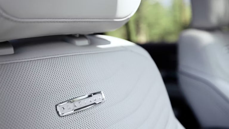 2026 Ford Expedition interior view of the badging on the seats