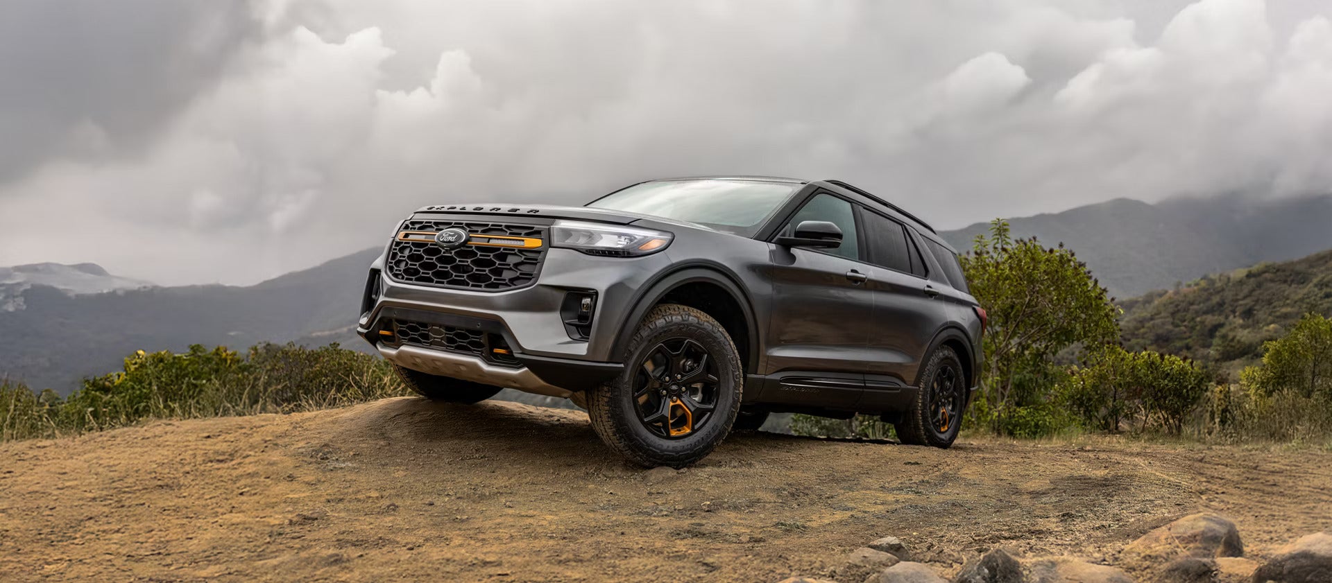 a new 2026 ford explorer parked on a gravel road