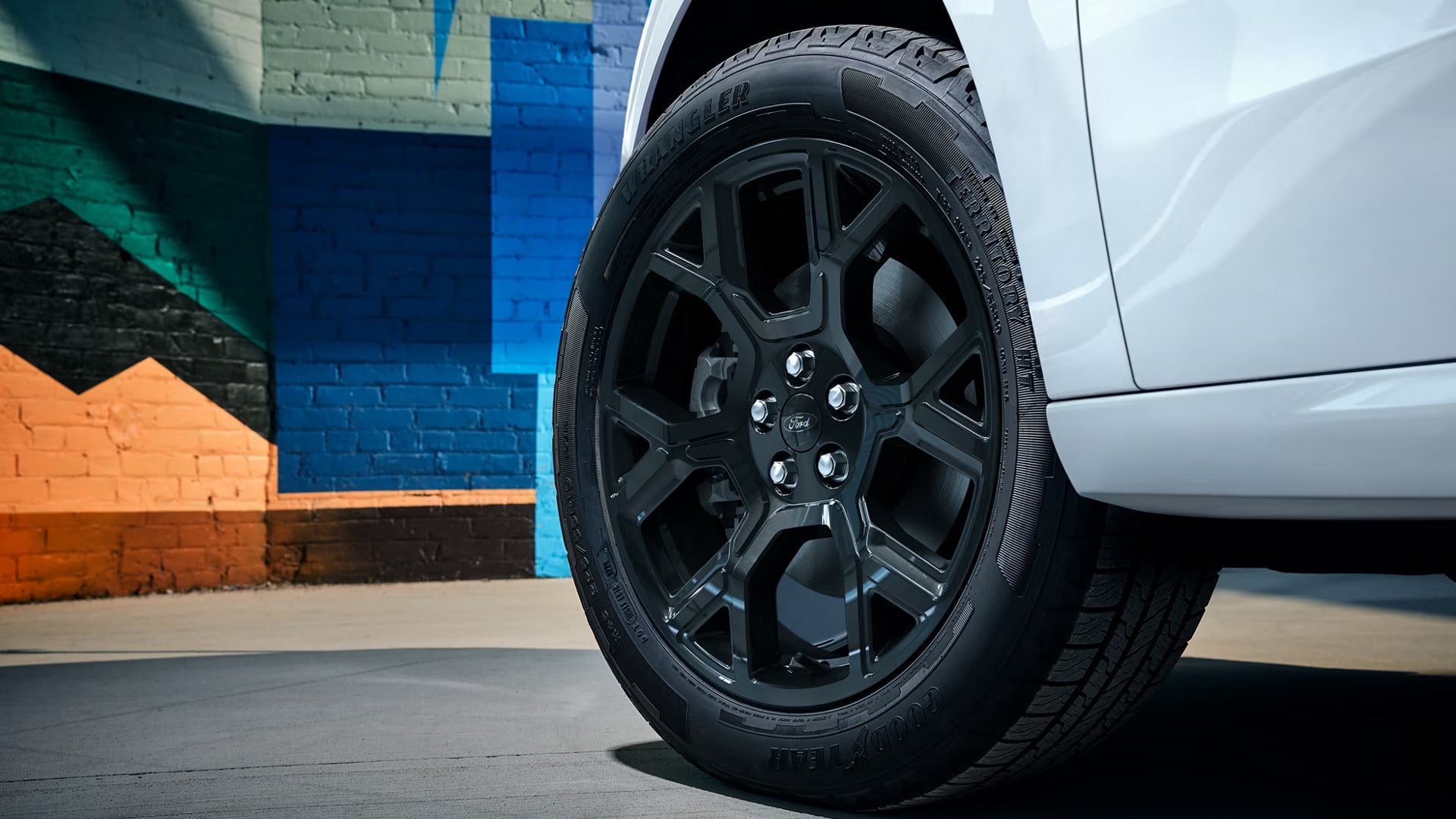 A New 2026 Ford Maverick exterior view of the front wheel