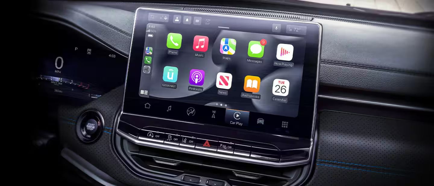 2026 Jeep Compass view of the infotainment system