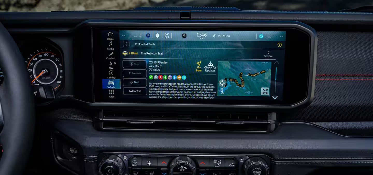 2026 Jeep Gladiator view of the interior infotainment system