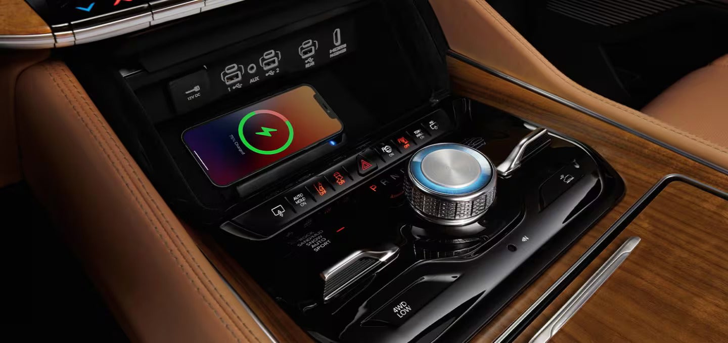 2026 Jeep Grand Wagoneer interior view of the technology in the vehicle