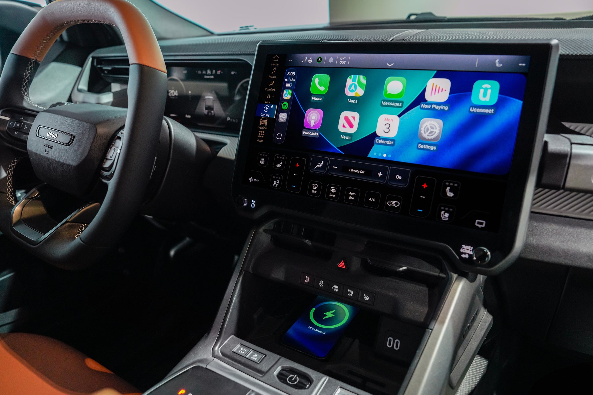 2026 Jeep Recon interior view of the infotainment system