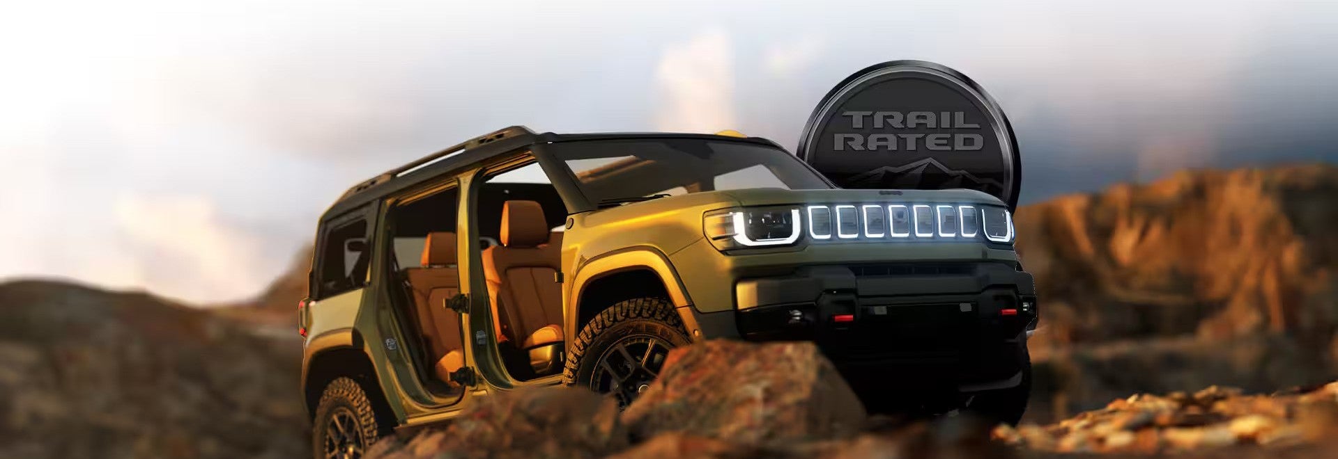 2026 Jeep Recon driving up a hill