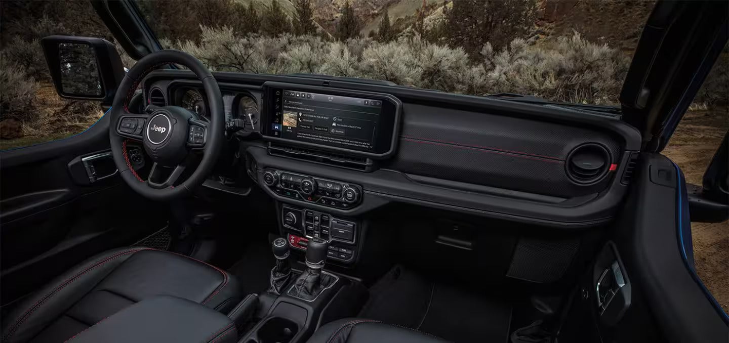 2026 Jeep Wrangler interior view of the infotainment system