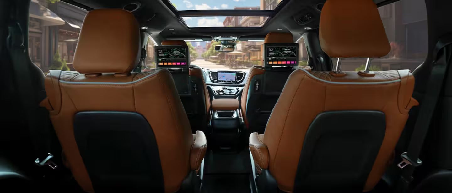 2026 Chrysler Pacifica view of interior screens in the back seats