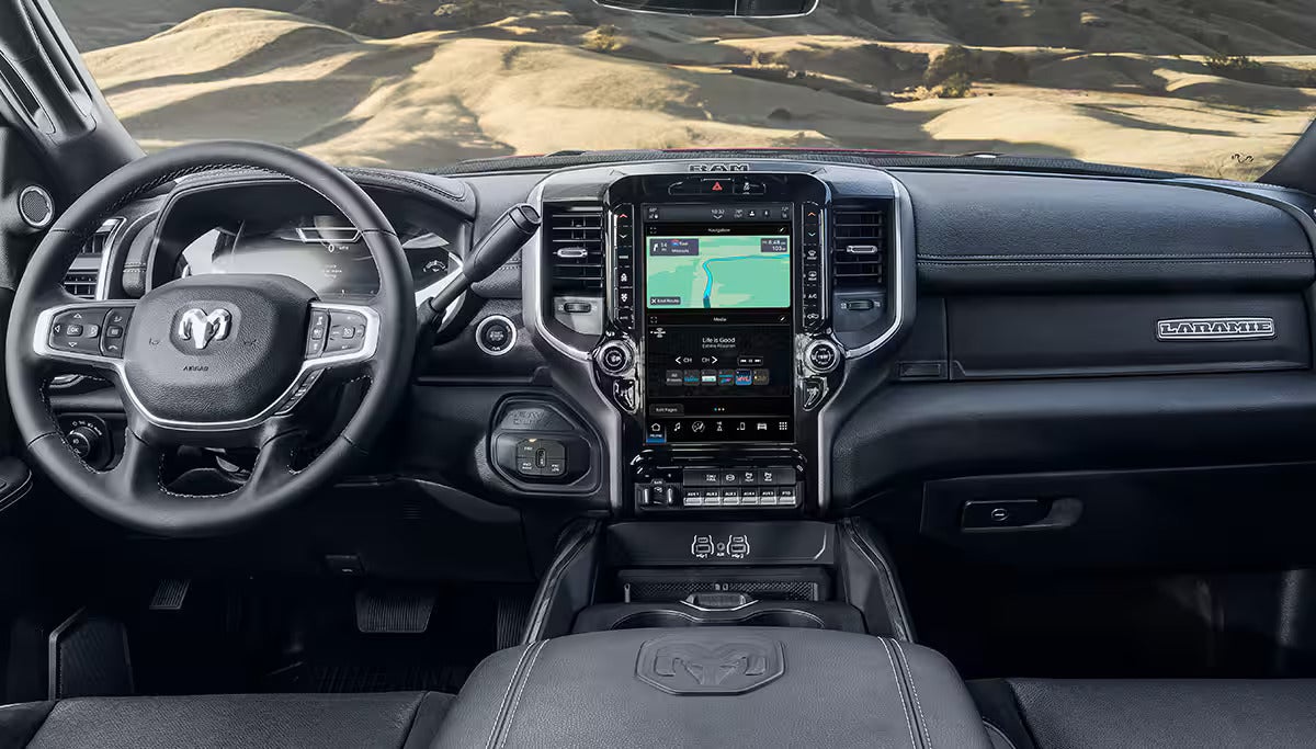 2026 Ram 2500 interior view of the infotainment system