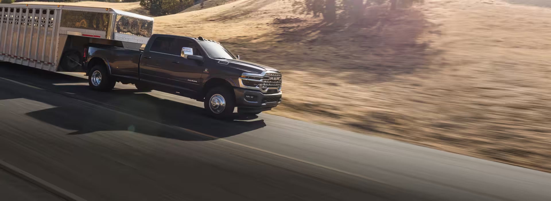 2026 Ram 3500 driving down a road