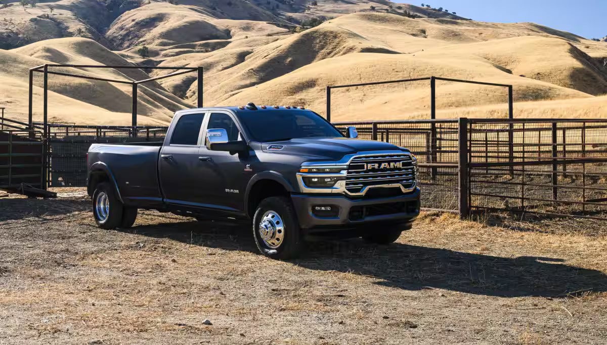 2026 ram 3500 parked at a farm