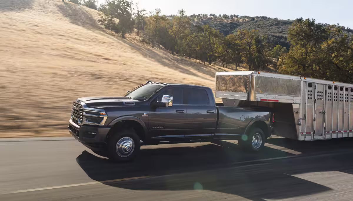 2026 Ram 3500 pulling a trailer